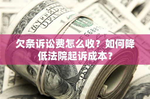 济南欠条诉讼费怎么收？如何降低法院起诉成本？